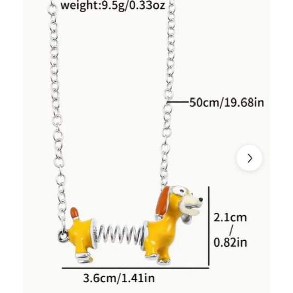 Disney Toy Story Slinky Dachshund Dog Necklace - Picture 2 of 5